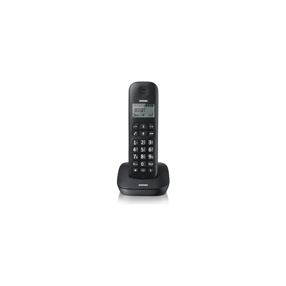 BRONDI GALA (NERO) - TELEFONO CORDLESS - ECO DECT - DECT GAP - SVEGLIA