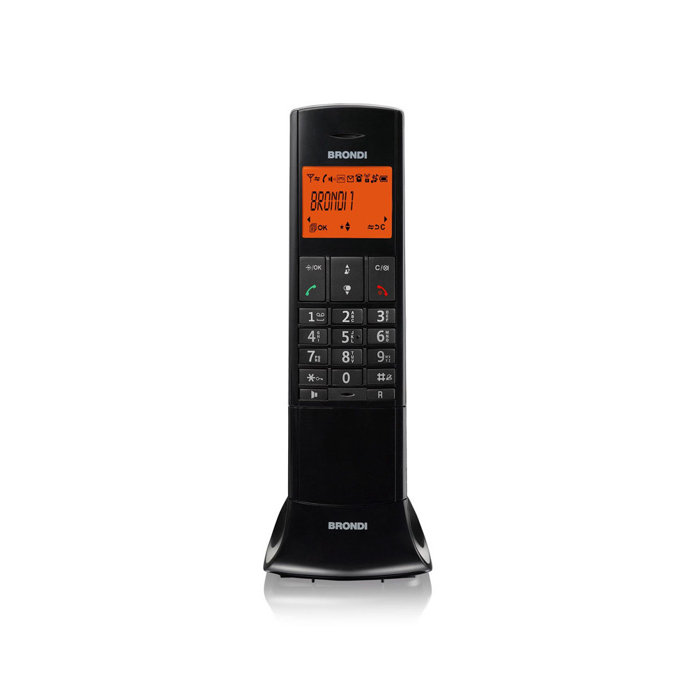 BRONDI LEMURE (NERO) - TELEFONO CORDLESS - VIVAVOCE - ECO DECT - DECT GAP