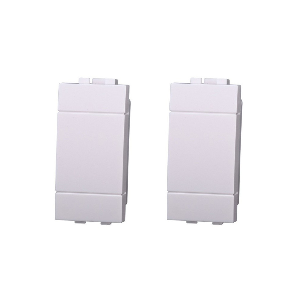 ETTROIT FALSO POLO 1 MODULO (2PZ) - SERIE SPACE - BIANCO (LB0100) Compatibile BTicino Living