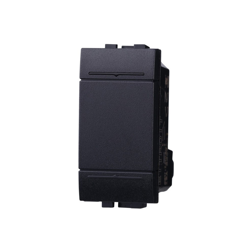 ETTROIT INVERTITORE UNIPOLARE BASCULANTE 16A - SERIE SPACE - NERO (LN0901) Compatibile BTicino Living