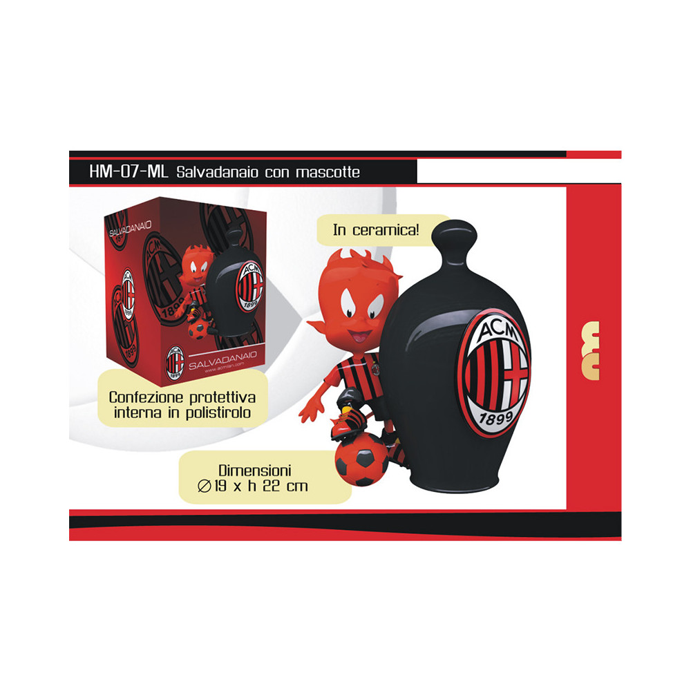 HM07ML MILAN SALVADANAIO MASCOTTE IN CERAMICA