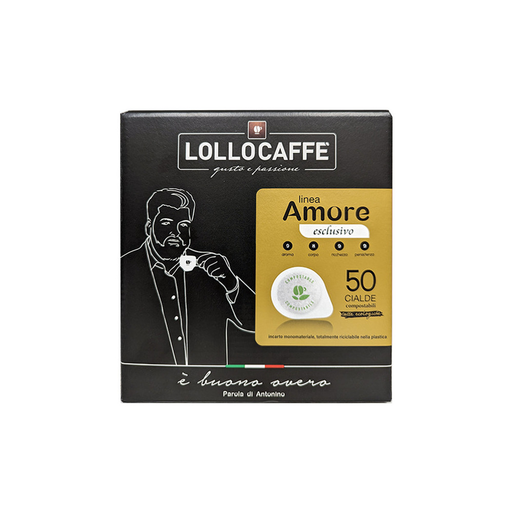 LOLLO CAFFE` LINEA AMORE - GUSTO ESCLUSIVO - CIALDE 44MM - BOX 50PZ