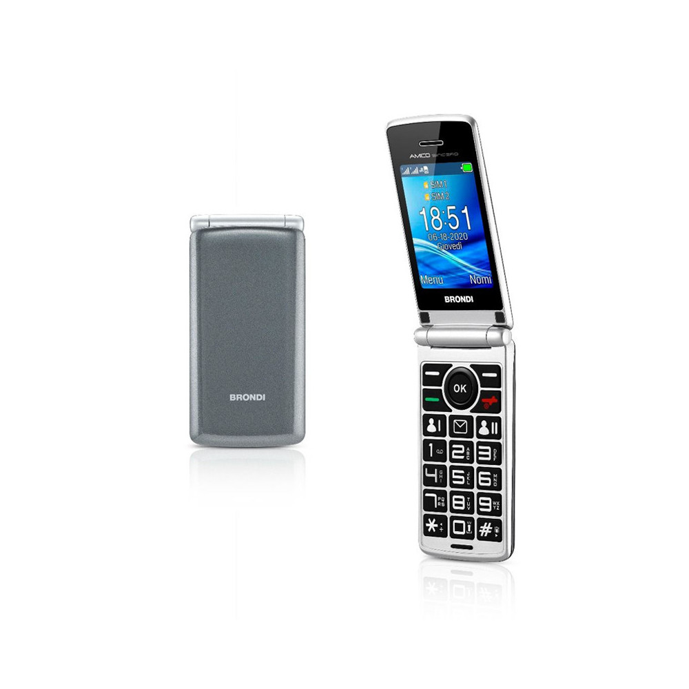BRONDI AMICO SINCERO (GRIGIO) - TELEFONO CELLULARE SENIOR