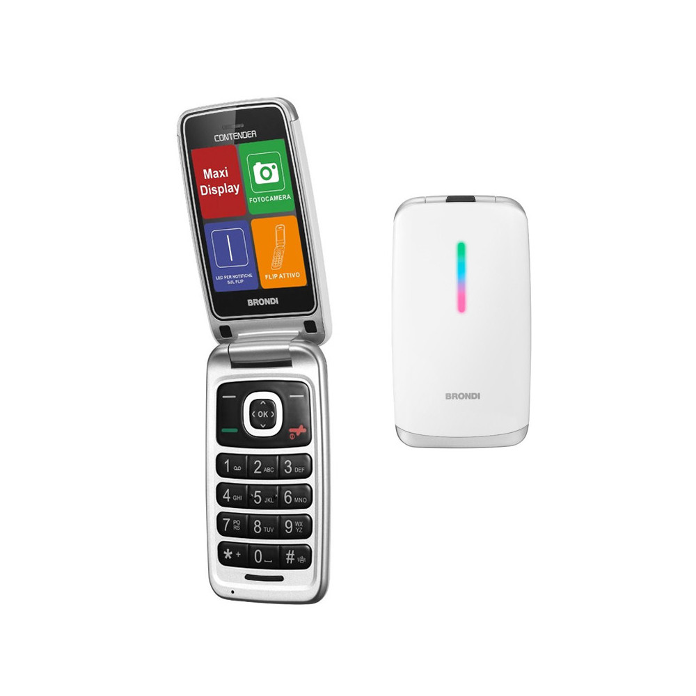 BRONDI CONTENDER (BIANCO) - TELEFONO CELLULARE SENIOR