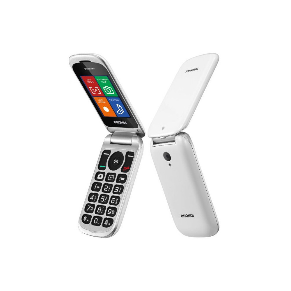 BRONDI STONE+ (BIANCO) - TELEFONO CELLULARE SENIOR