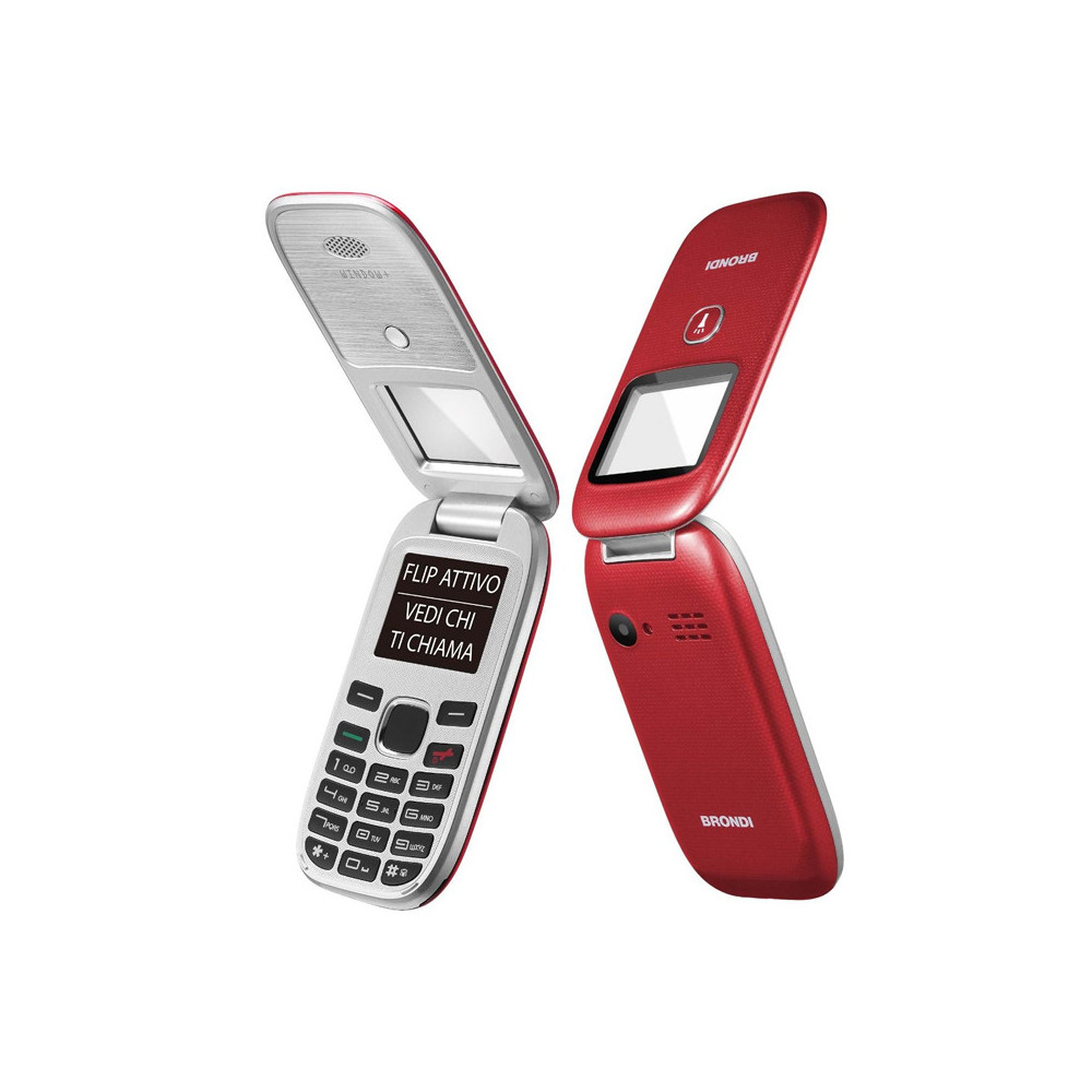 BRONDI WINDOW+ (ROSSO) - TELEFONO CELLULARE SENIOR