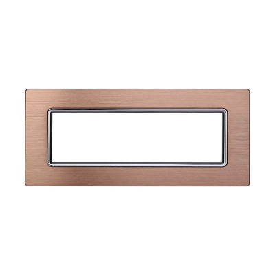 ETTROIT PLACCA IN VETRO 7 MODULI - SERIE SPACE - ORO (LN84711) Compatibile BTicino Living
