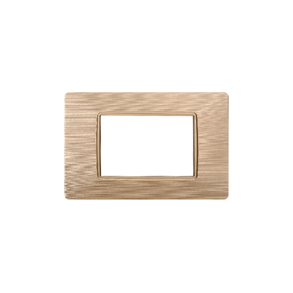 ETTROIT PLACCA IN PLASTICA 3 MODULI - SERIE STARLIGHT - ORO SATINATO (EV85311) Compatibile Vimar Plana