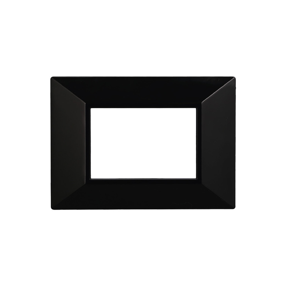 ETTROIT PLACCA PIRAMIDE 3 MODULI - SERIE MOON - NERO (AN90302) Compatibile ABB Axolute