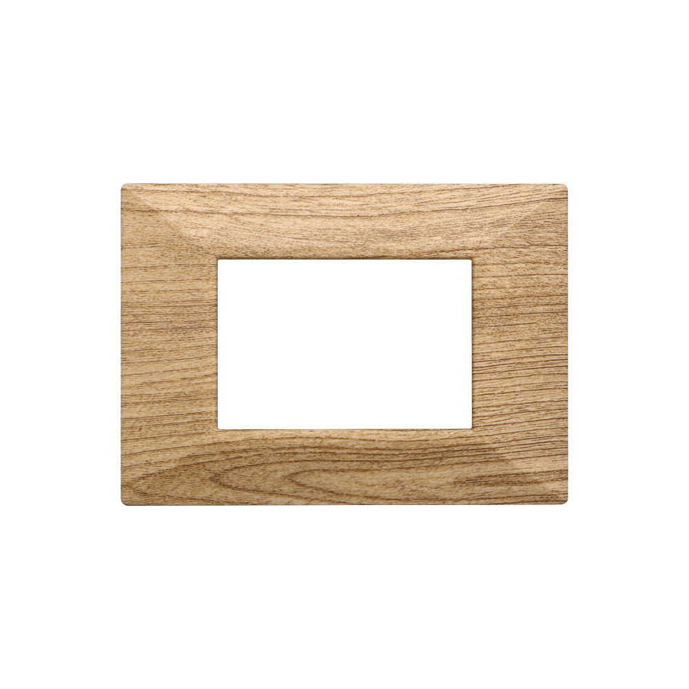 ETTROIT PLACCA PIRAMIDE 3 MODULI - SERIE MOON - ROVERE (AN90305) Compatibile ABB Axolute