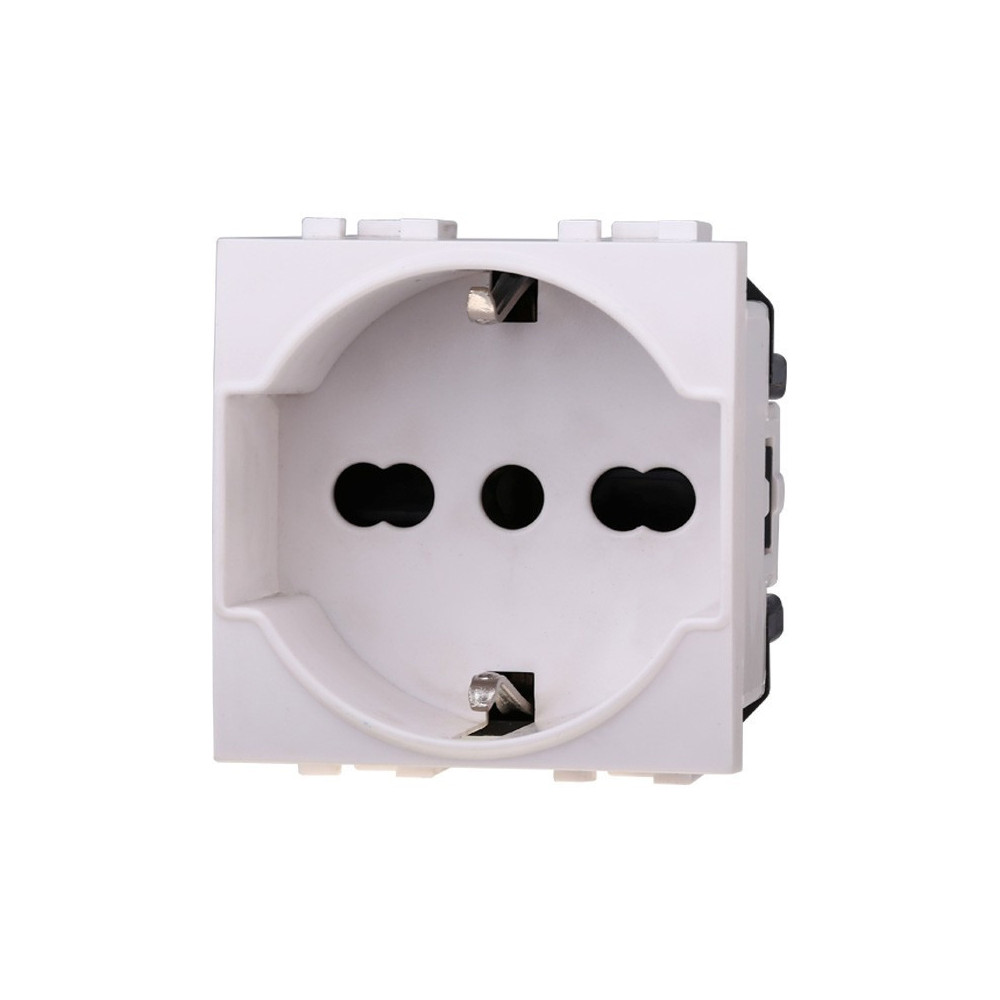 ETTROIT PRESA SCHUKO 16A - SERIE SPACE - BIANCO (LB2102) Compatibile BTicino Living