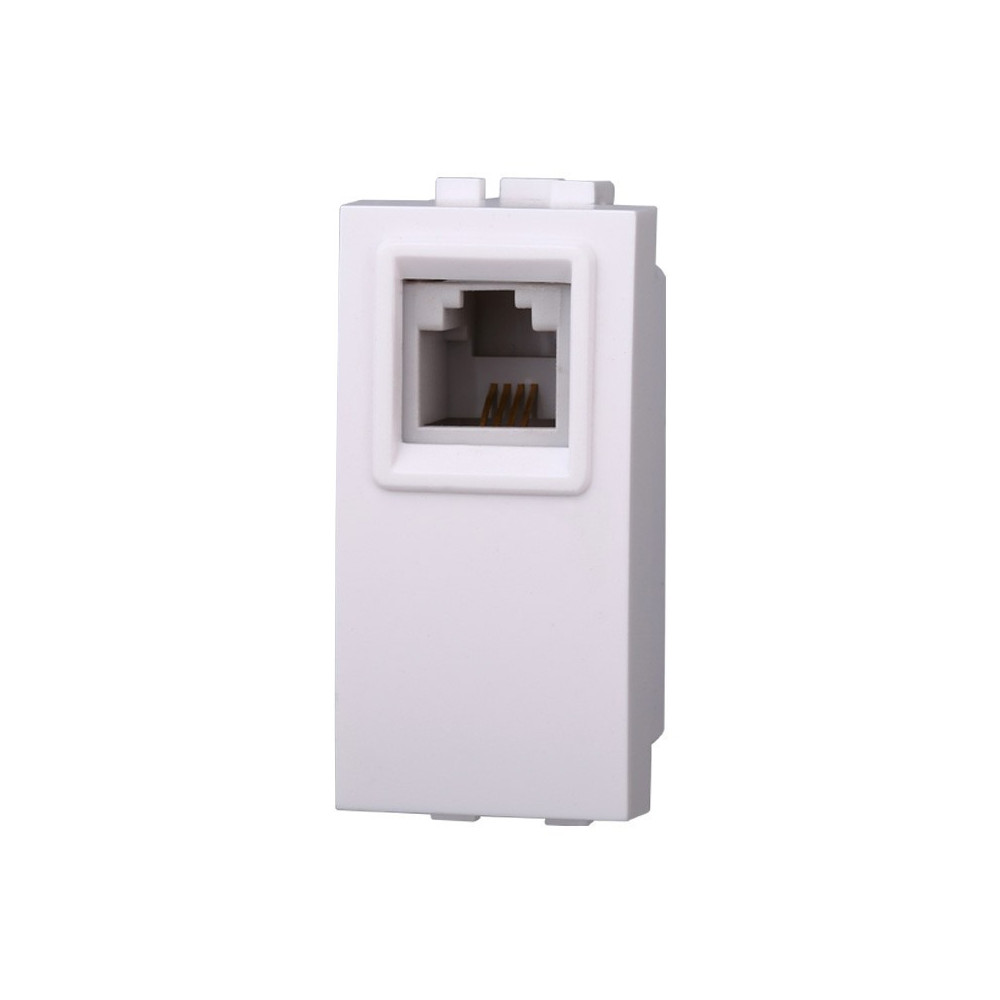 ETTROIT PRESA TELEFONICA RJ11 - SERIE SPACE - BIANCO (LB2354) Compatibile BTicino Living