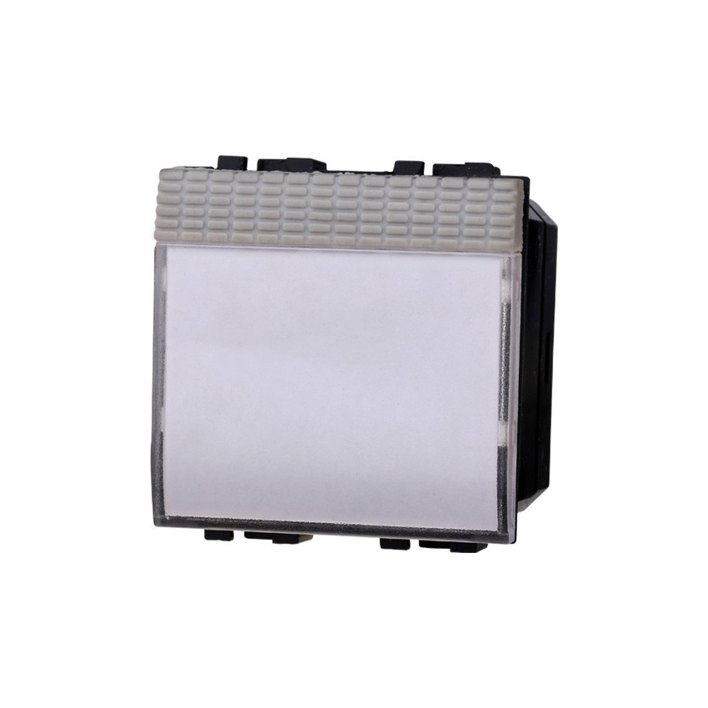 ETTROIT PULSANTE PORTANOME - SERIE SPACE - GRIGIO (LG1901) Compatibile BTicino Living