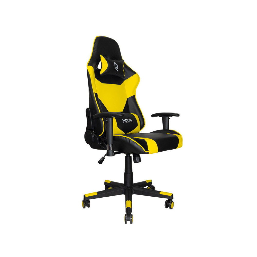 SEDIA GAMING NOUA BIR B3 - Black/Yellow Braccioli 3D e Schienale Inclinabile