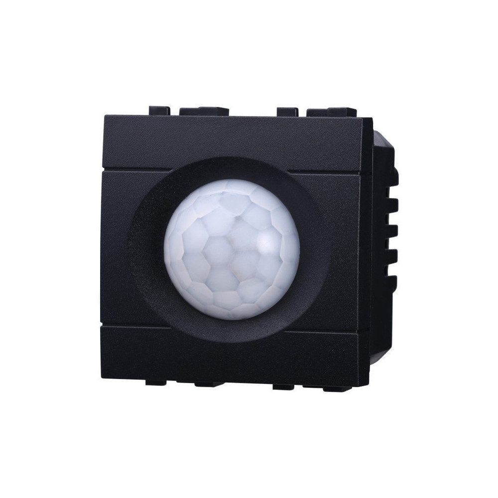 ETTROIT SENSORE DI MOVIMENTO A INFRAROSSI 2 POSTI - SERIE SPACE - NERO (LN1801) Compatibile BTicino Living