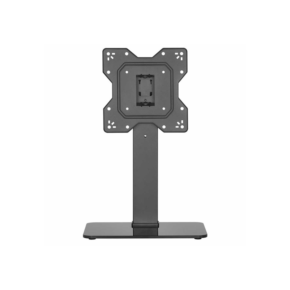 BRAVO TV STAND 2 - STAFFA DA TAVOLO CON BASE IN CRISTALLO TEMPERATO PER TV 23/43 - MAX 40 KG - VESA 100/200