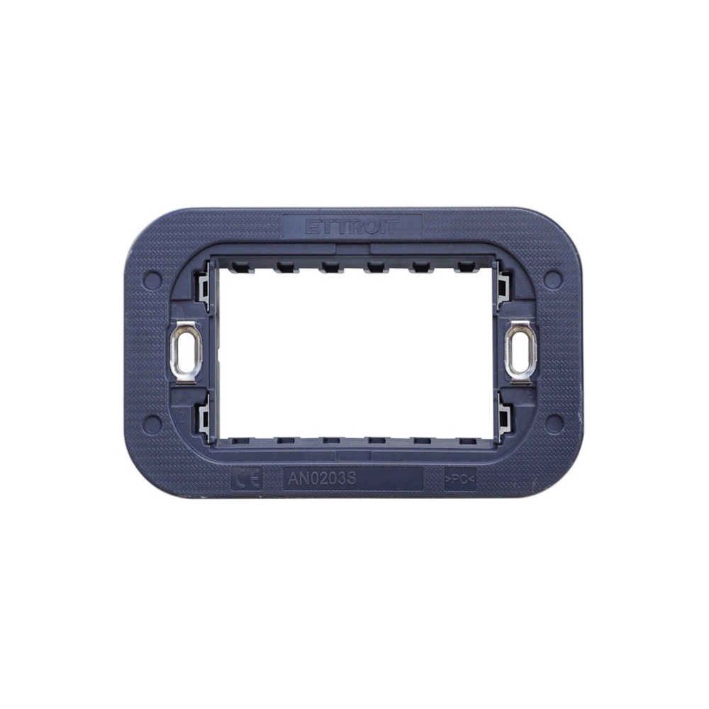 ETTROIT SUPPORTO SLIM 3 MODULI - SERIE MOON (AN0203S) Compatibile ABB Axolute