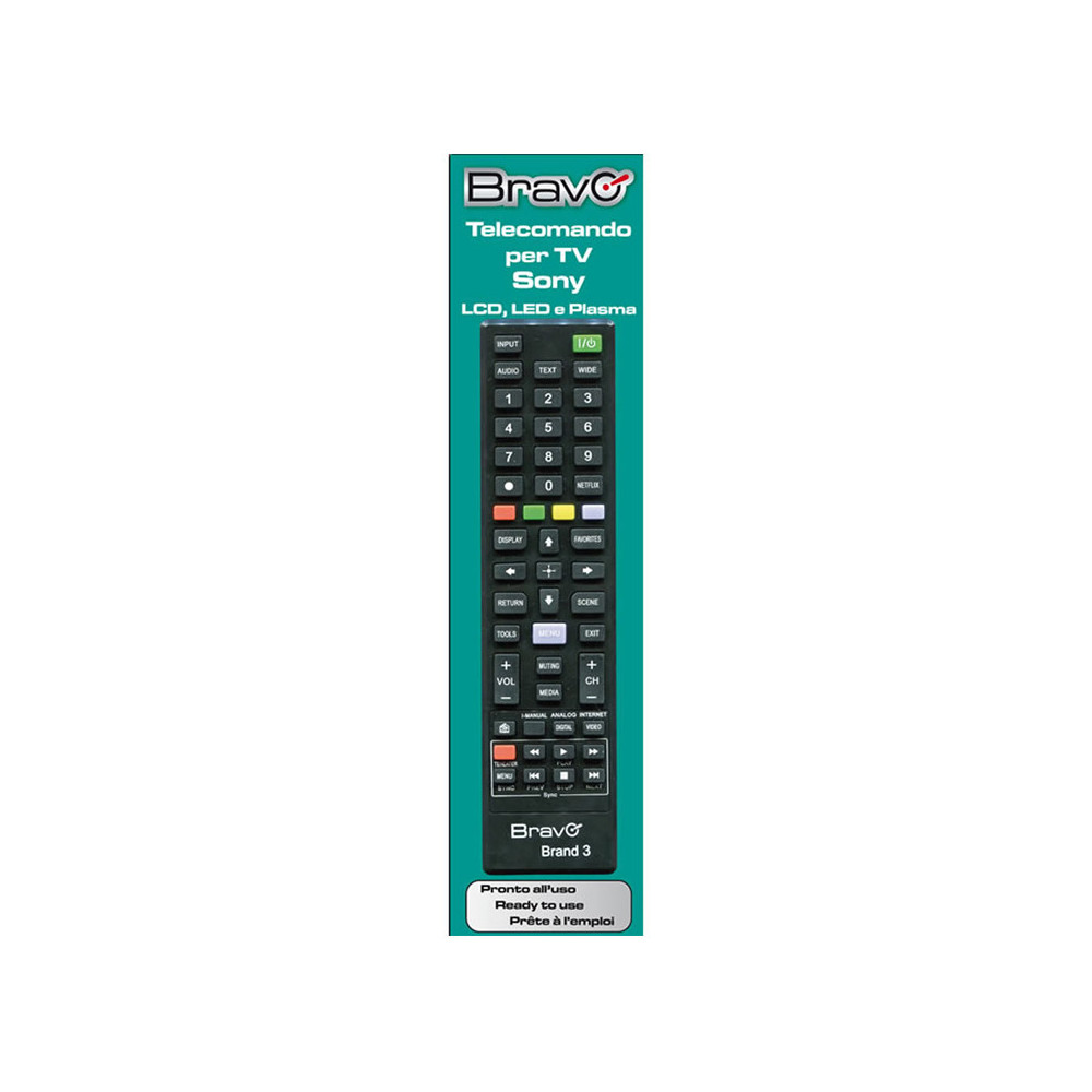 BRAVO BRAND 3 (90202063) - TELECOMANDO COMPATIBILE PER TV SONY
