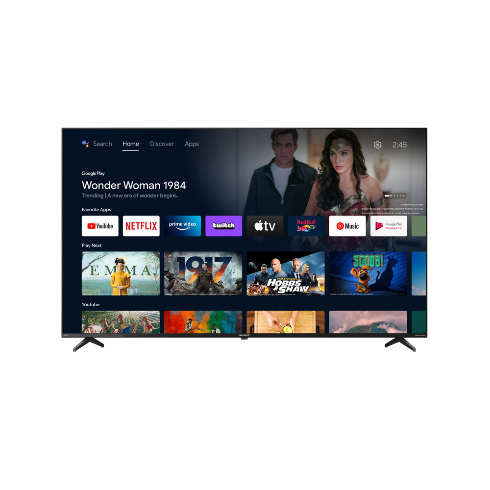 SHARP 65FN2E - 65 ANDROID TV LED 4K - AUDIO HARMAN KARDON - DOLBY VISION - DTS VIRTUAL X 3D - BLACK - IT