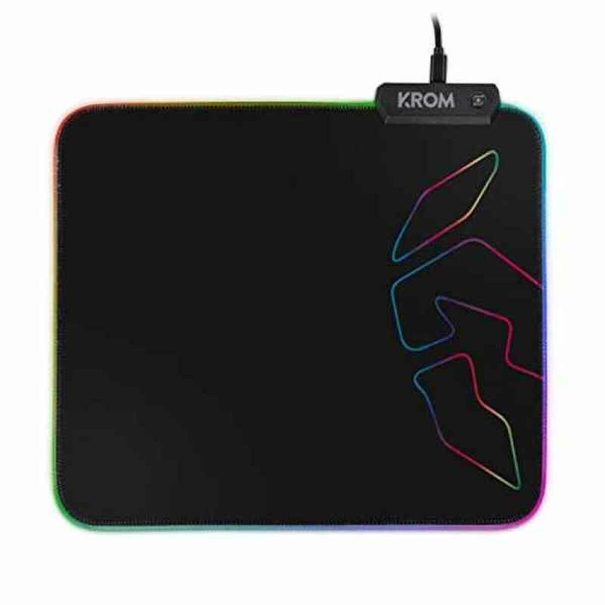 8436532169465_A00.jpg Tappetino Gaming con Illuminazione LED Krom Knout RGB Nero - immagine 1