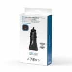 Caricabatterie per Auto Aisens ASCH-CAR2PQC-BK - immagine 3